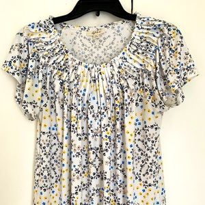 Style & Co. floral pleated neck top